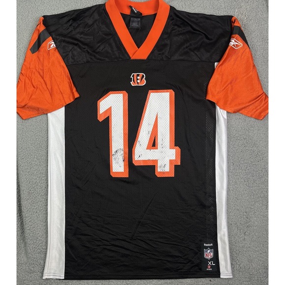 Reebok Cincinnati Bengals Andy Dalton NFL Football Jersey Black Orange‎ Mens XL - Picture 2 of 7